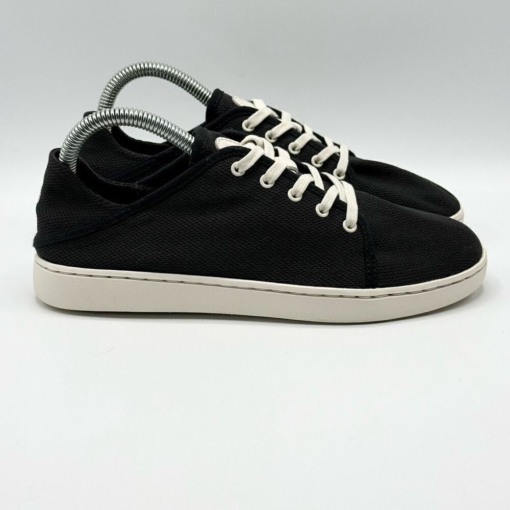 OluKai Pehueali Black Lace Up Slip On Sneakers - Women’s US 7